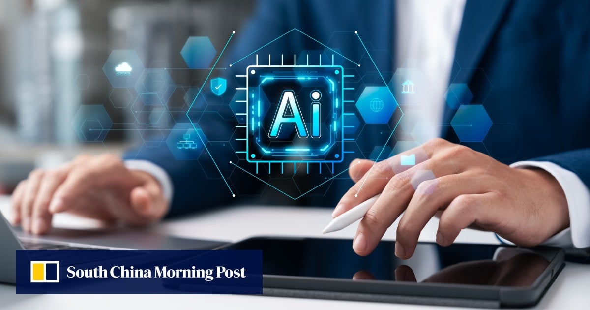 Stock market trading screens showing Asian tech indices