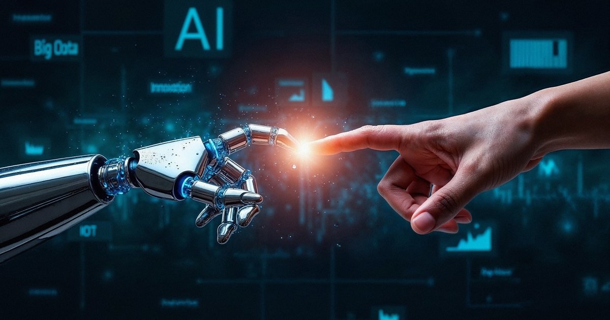 Digital illustration of AI-generated virtual human avatars