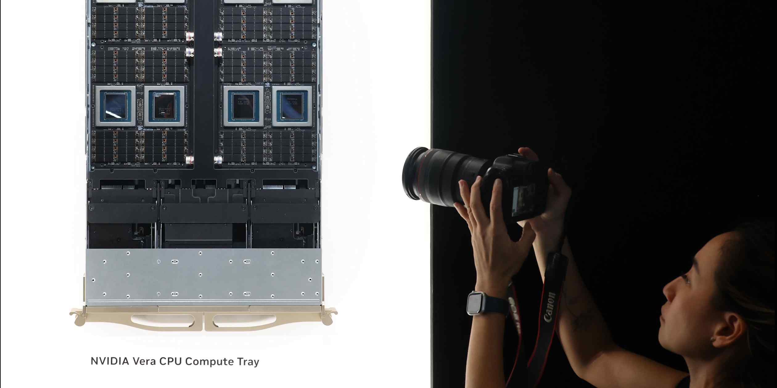 Server CPUs on a data center motherboard