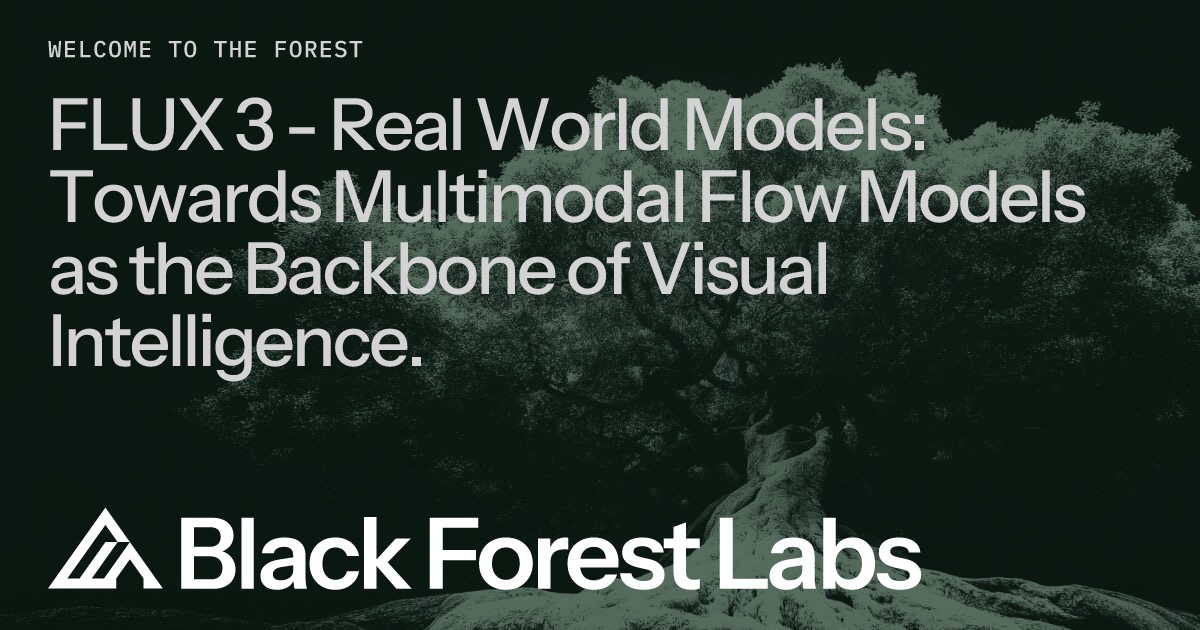 Black Forest Labs FLUX 3 multimodal foundation model announcement graphic