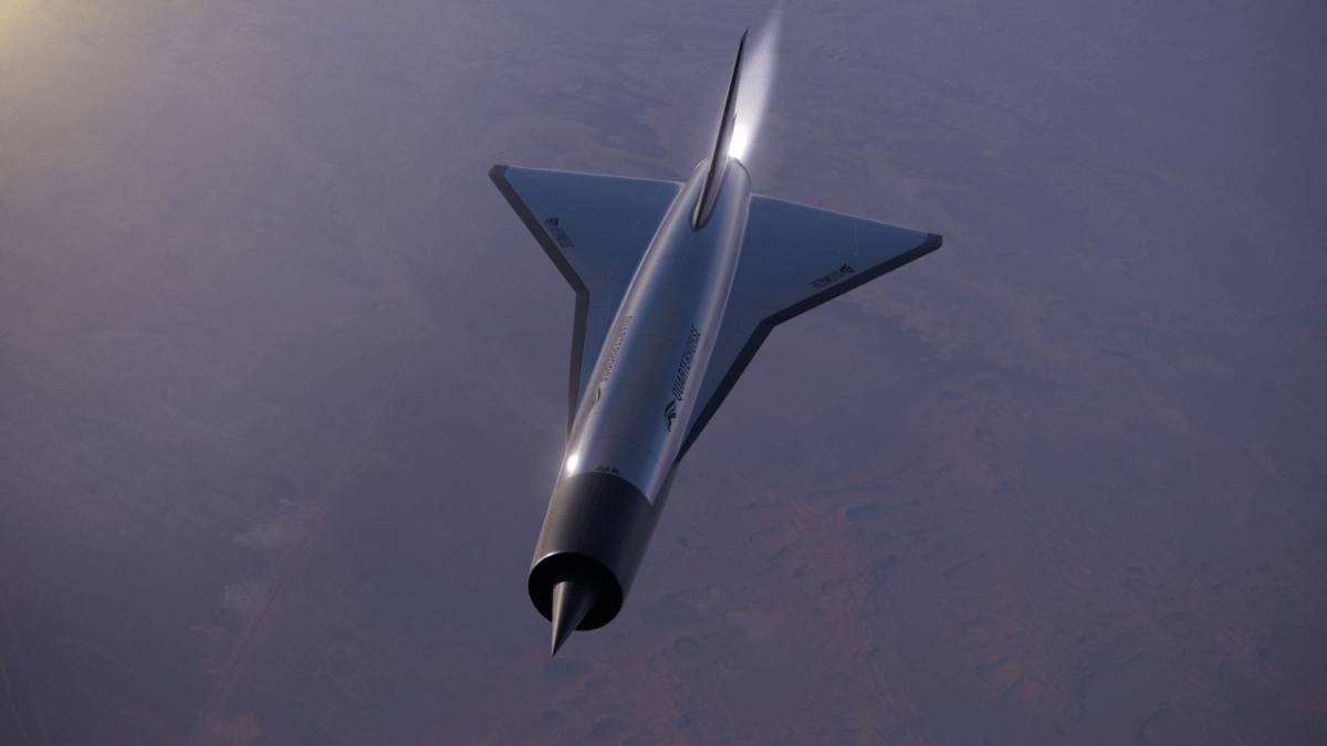 Concept rendering of Hermeus hypersonic unmanned aircraft