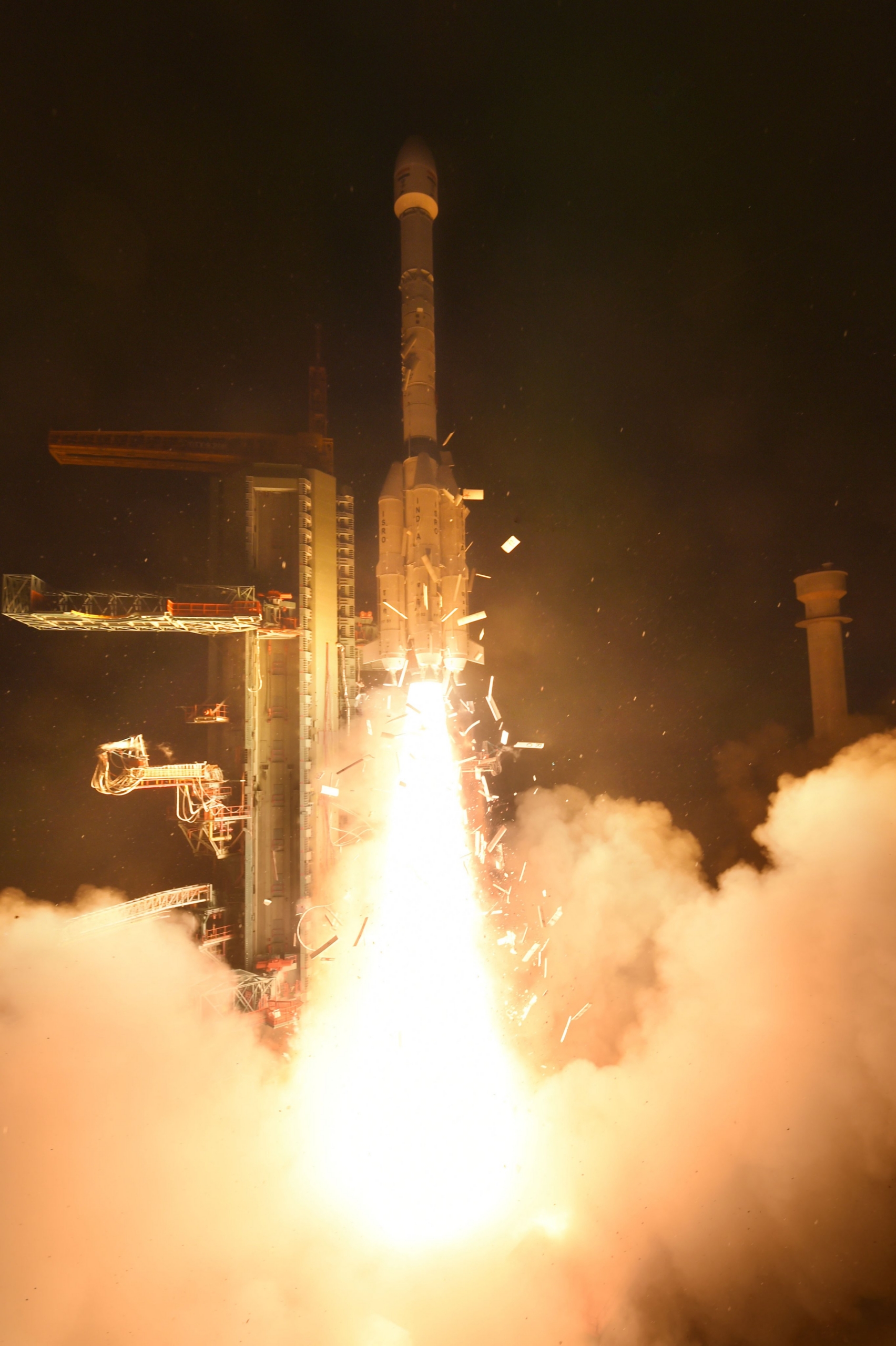 ISRO's GSLV-F17 rocket carrying the EOS-05 satellite lifting off from Sriharikota