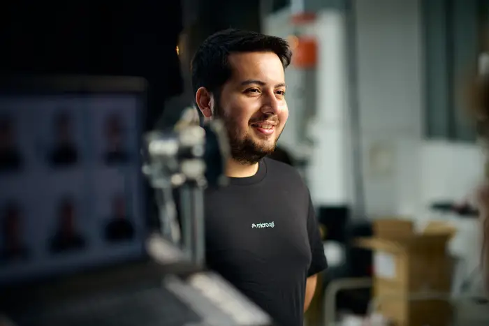 Microagi founder and CEO Bercan Kilic, formerly a Formula 1 engineer at Red Bull Racing